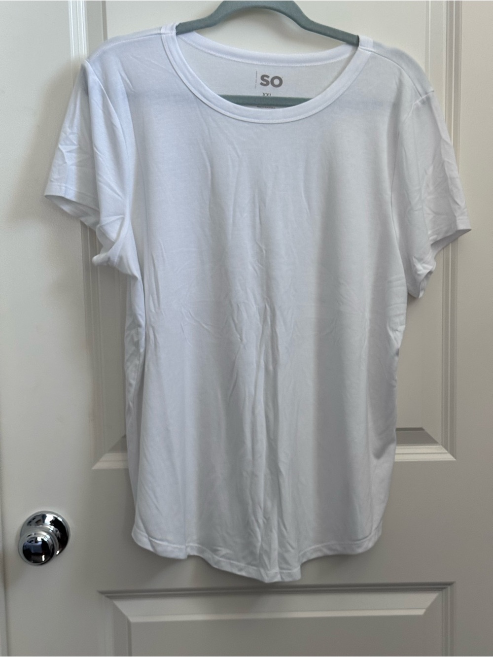 SO White Crewneck Tee with Gray Logo